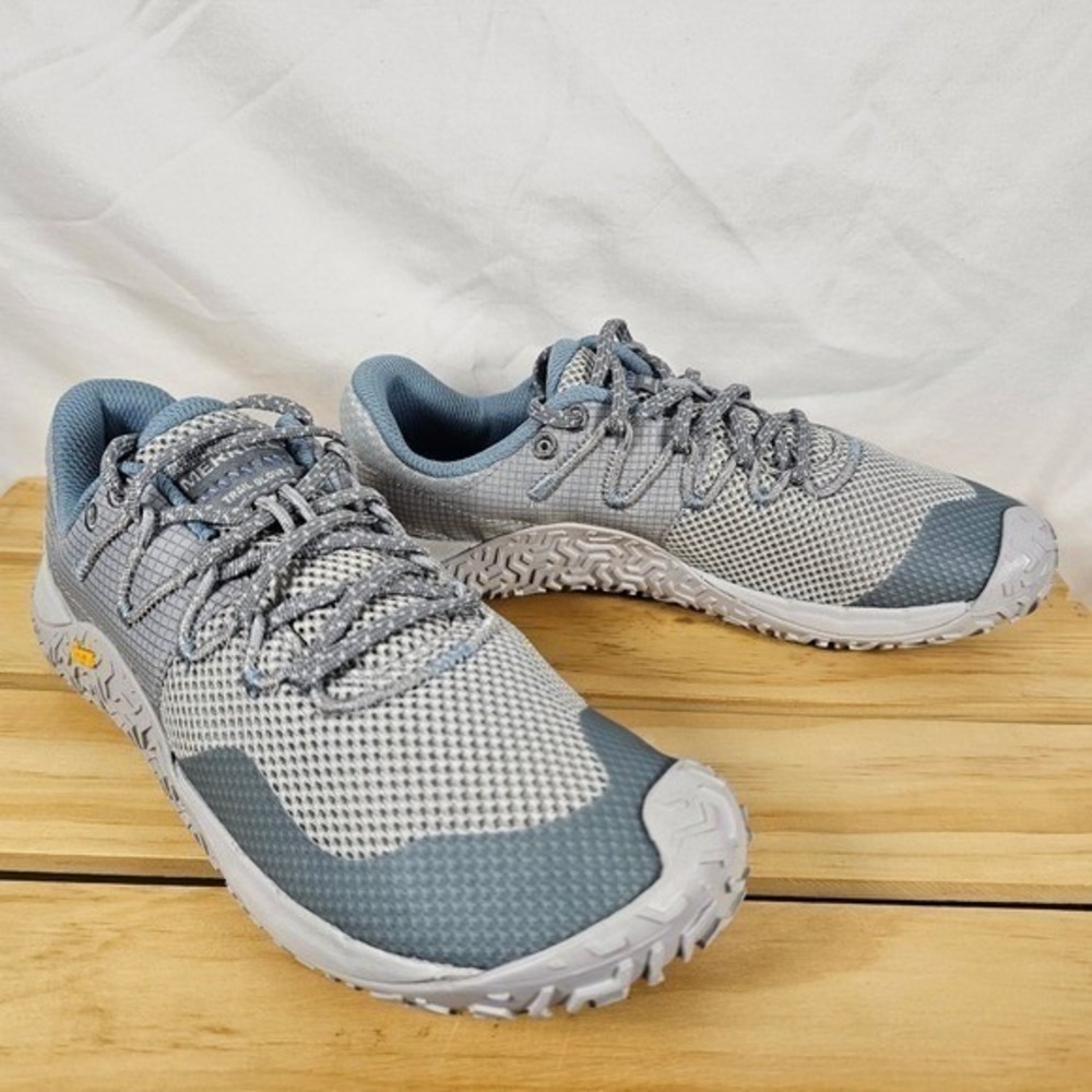 Merrell Women's Trail Glove 7 Vibram Barefoot Running Shoes Grey Size 7 J067712